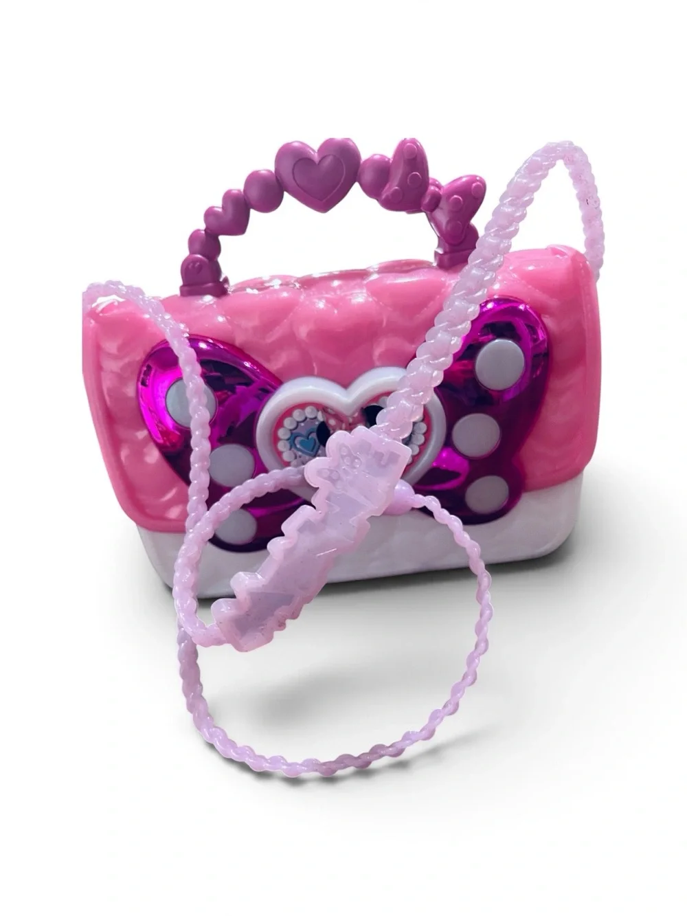 Disney Mouse Minnie Bowfabulous Purse Pink and White